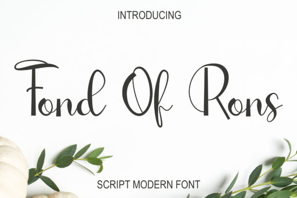 Fond of Rons: A Graceful Script Font for Editorial Moments