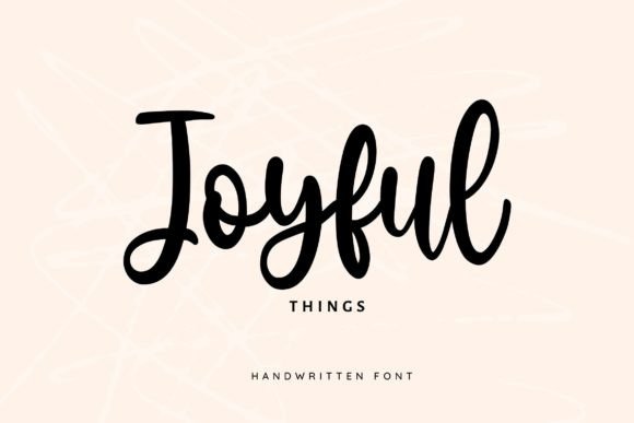 Joyful Things: A Handwritten Font with Heart