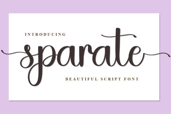 Sparate: A Refined Handwritten Font for Brand Identity