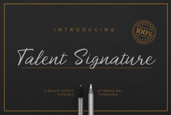 Talent Signature: A Handwritten Font for Elegant Craft Projects